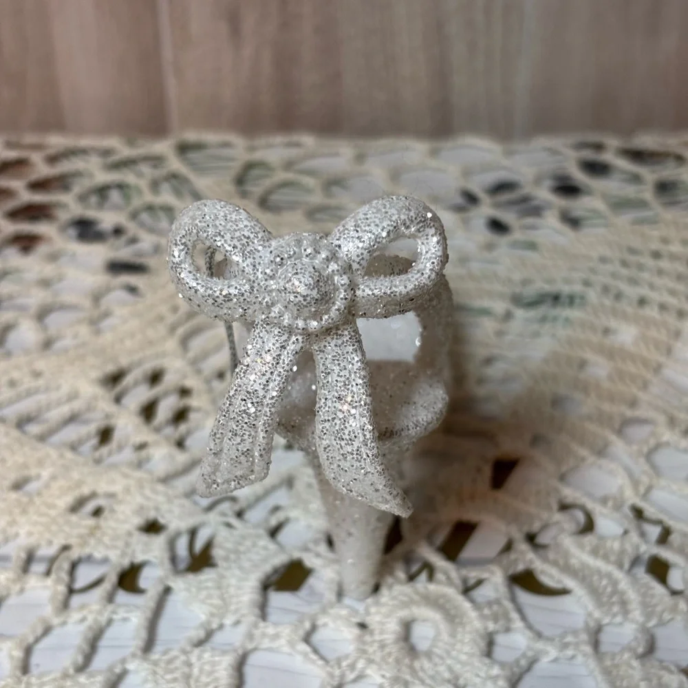 Pier 1 Diamond Ring White Sparkle Heels and Key Ornament